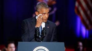Obama hainbat aldiz hunkitu da hitzaldian. Argazkia: EFE
