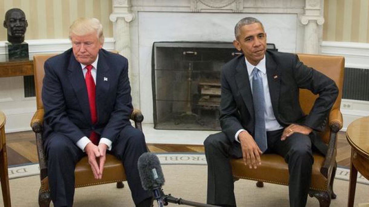 Trump y Obama, el 10 de noviembre de 2016, un día después de las elecciones. Foto de archivo: EFE