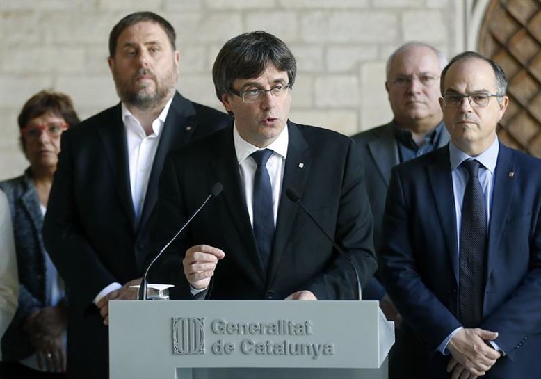 Carles Puigdemont Kataluniako presidentea. Artxiboko argazkia: EFE