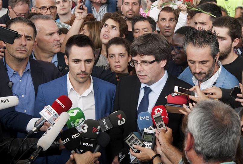 Carles Puigdemont, en imagen tomada durante el 1-O. Foto: EFE.