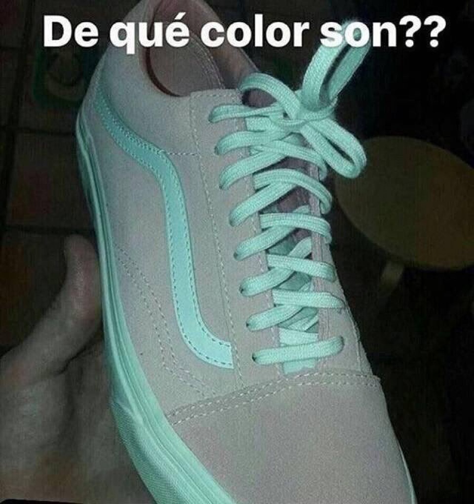Zapatilla rosa y blanca o gris y turquesa?, la discusión está