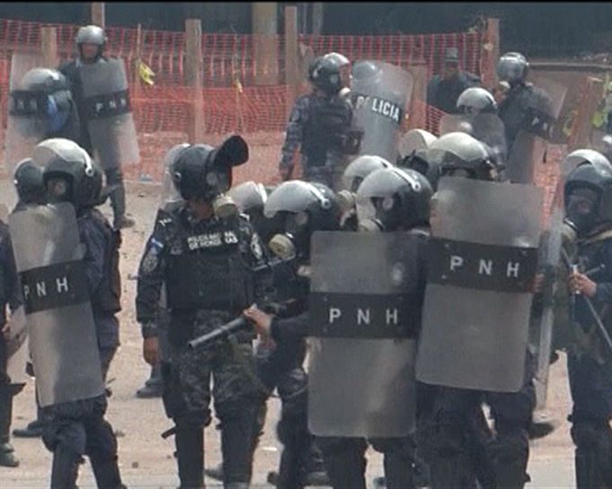 Protestas en Honduras. Foto: EFE