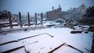 Nieve en Roma. Foto: EFE
