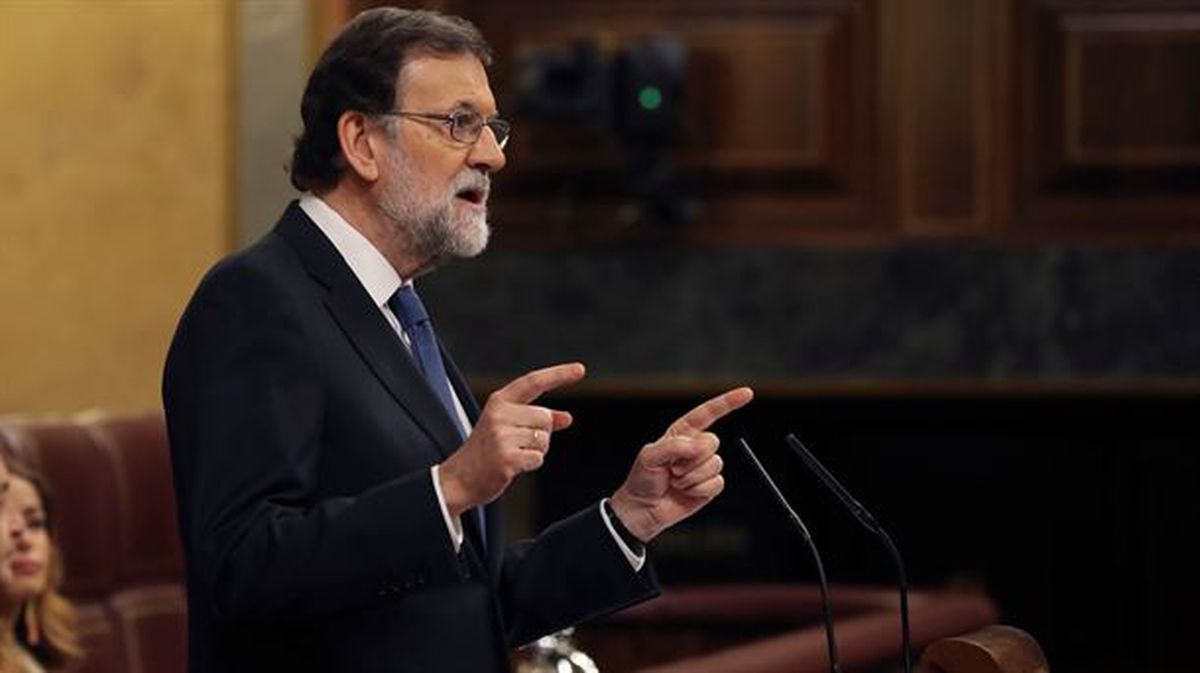 Mariano Rajoy, hoy, en el Congreso. Foto: EFE. 