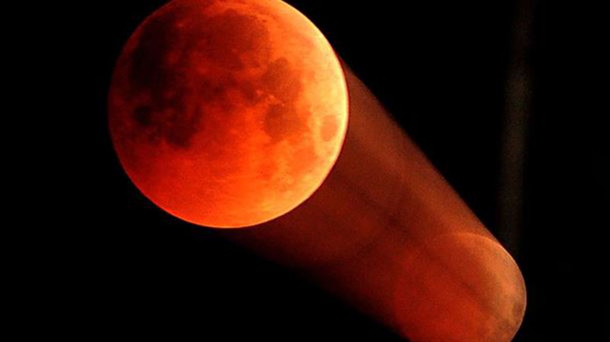 Eclipse lunar en la India.