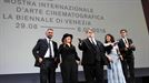 Salvatore Mereu, Athina Tsangari, Guillermo del Toro, Susanne Bier y Ramin Bahrani epaileen presidenteak. Argazkia: EFE