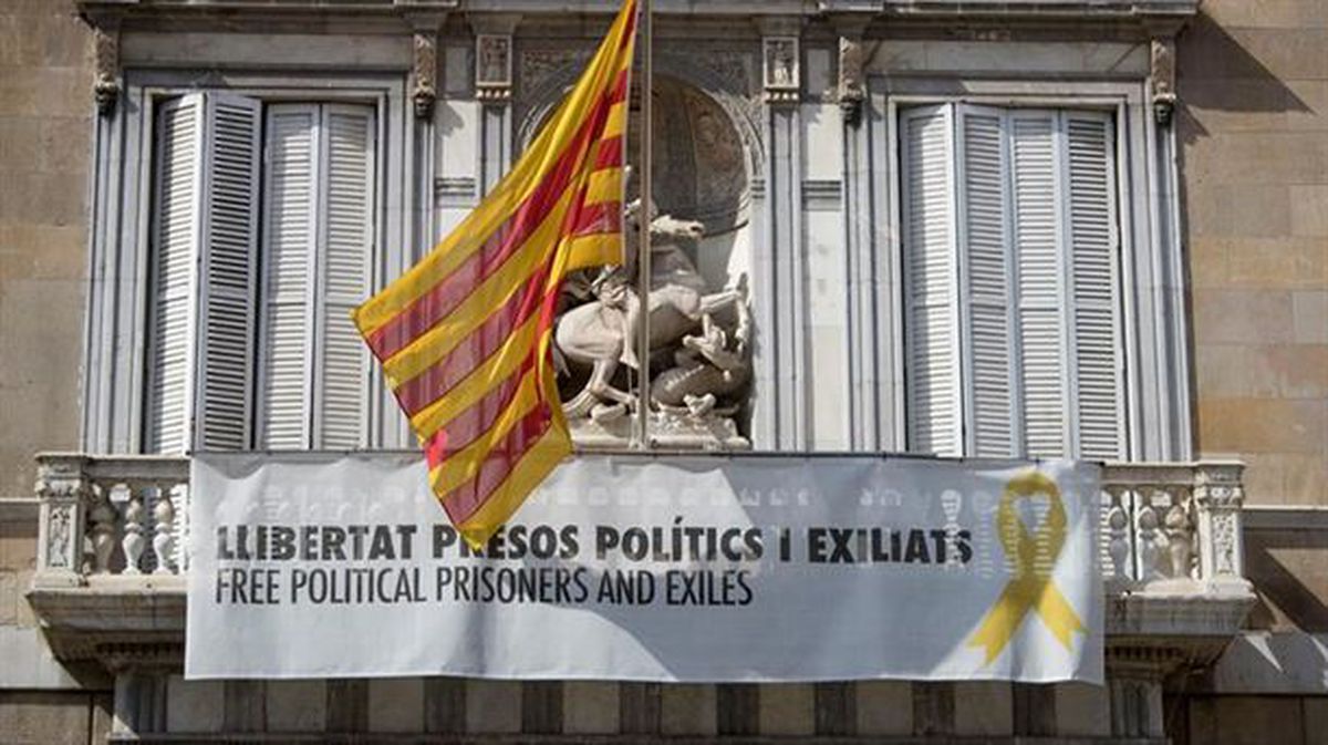 Vista de la fachada del Palau de la Generalitat. Foto: EFE