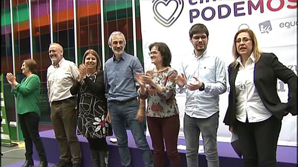 Acto de inicio de campaña de Elkarrekin Podemos en Vitoria-Gasteiz