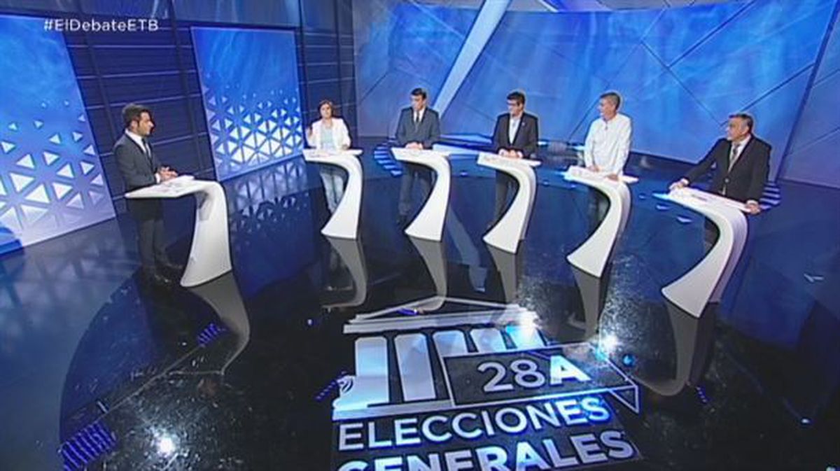 Candidatos vascos, en el debate electoral de ETB 2.