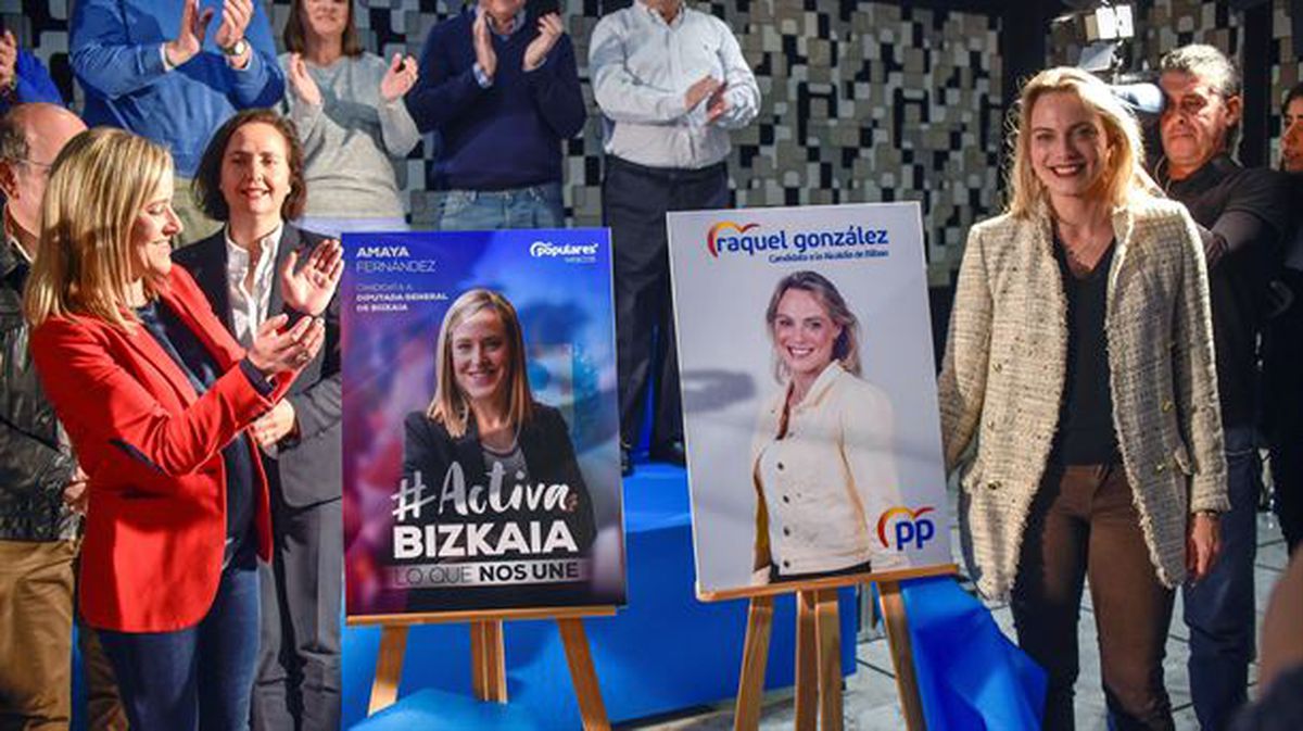 Amaya Fernández y Raquel Gonzáles, candidatas del PP para Bizkaia y Bilbao.