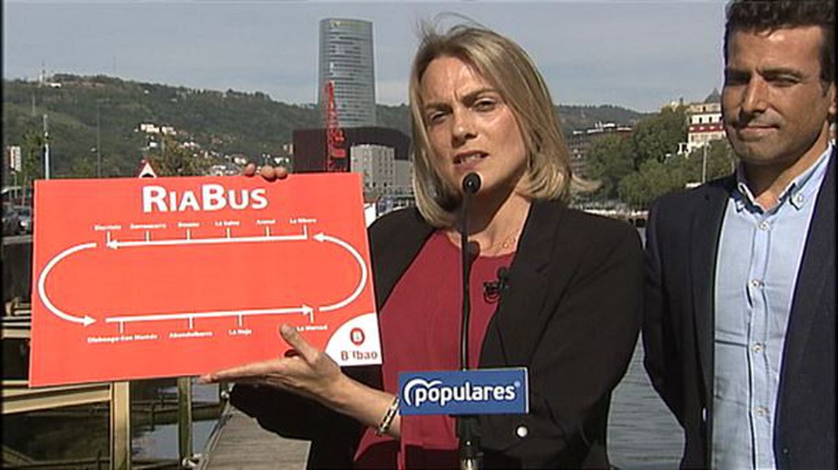 Raquel González (PP) pondría en marcha el servicio de transporte 'Ria Bus' en Bilbao