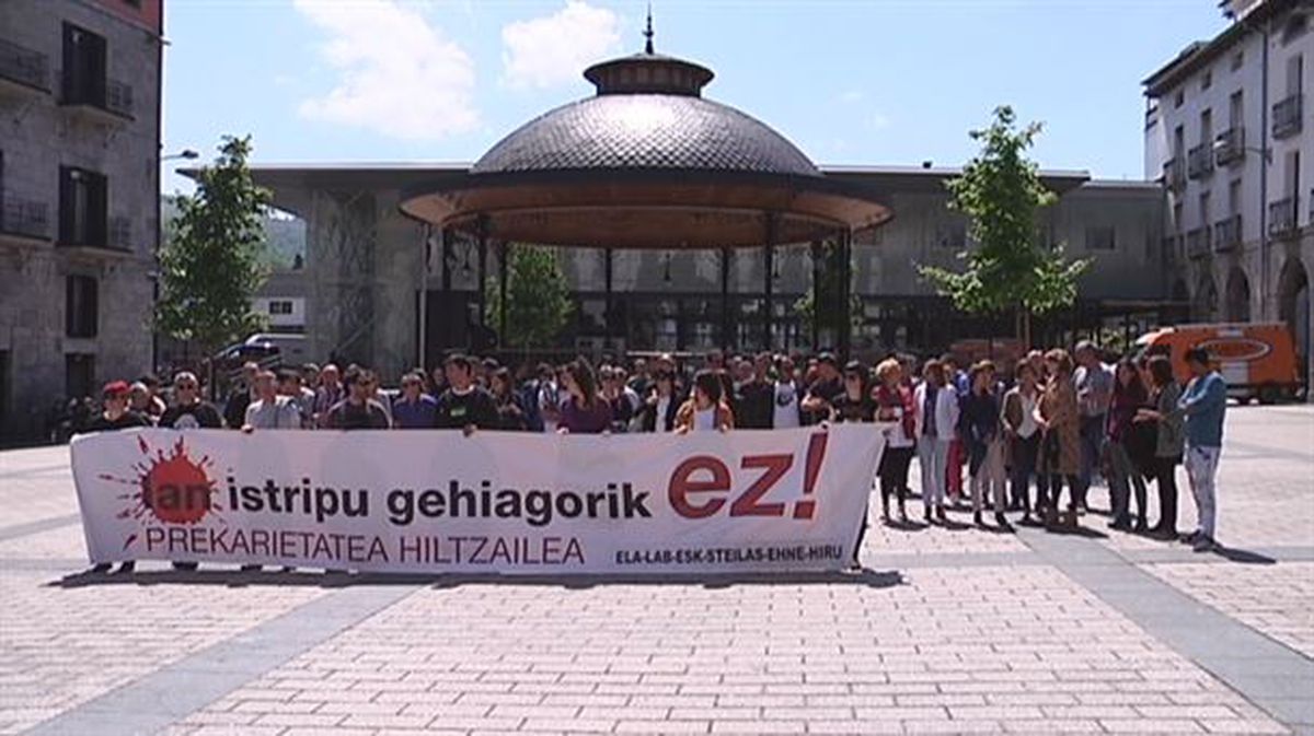 La concentración de Azpeitia ha sido convocada por la mayoría sindical.