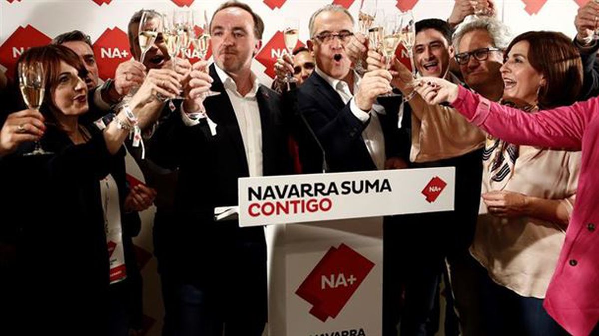 Navarra Suma celebra los resultados del domingo.