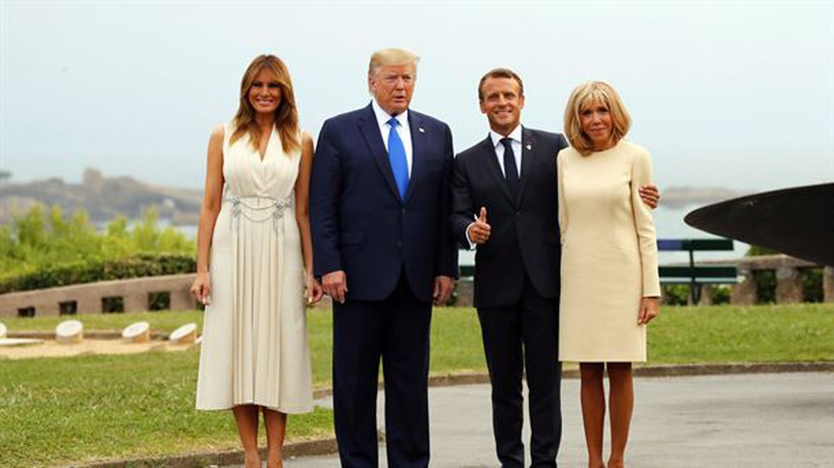 Algunos de los líderes del G7 en Biarritz.