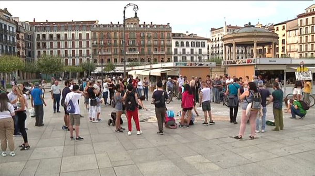 Concentración del movimiento 'Fridays for Future' en Pamplona 