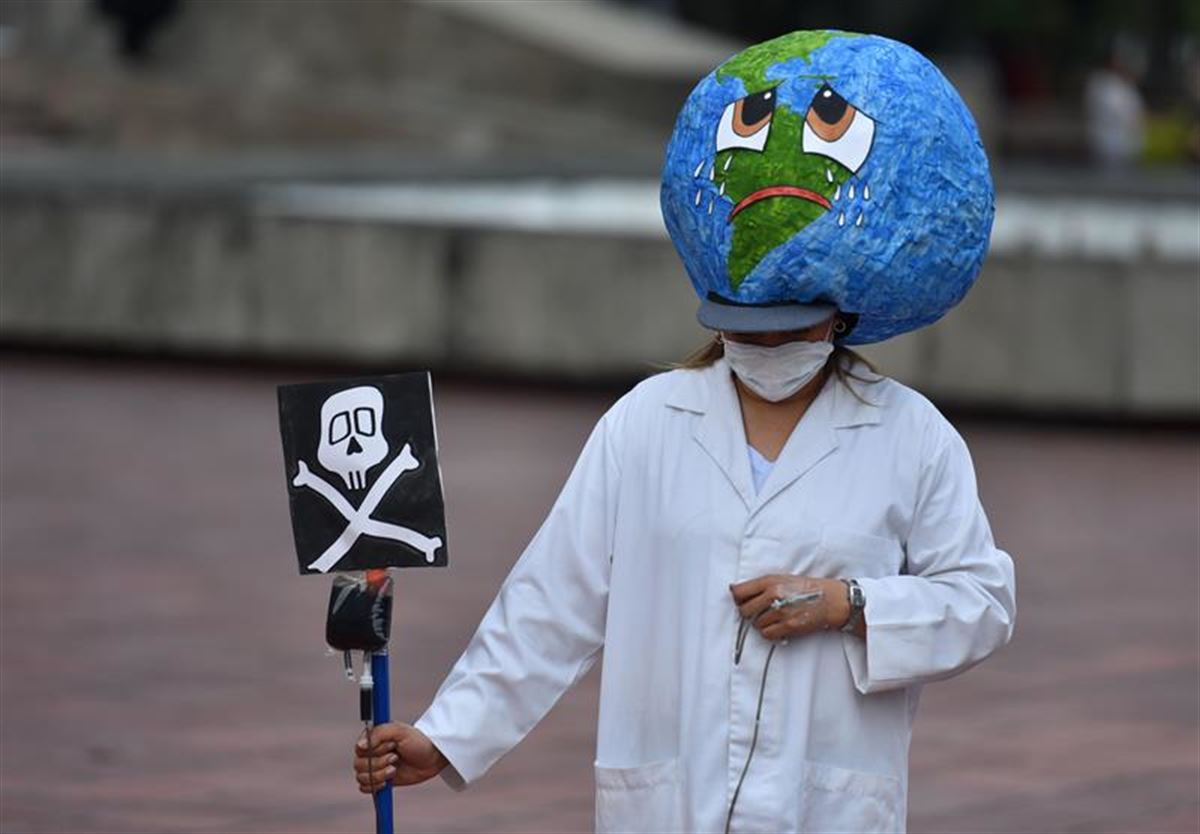 Protesta contra el cambio climático. 