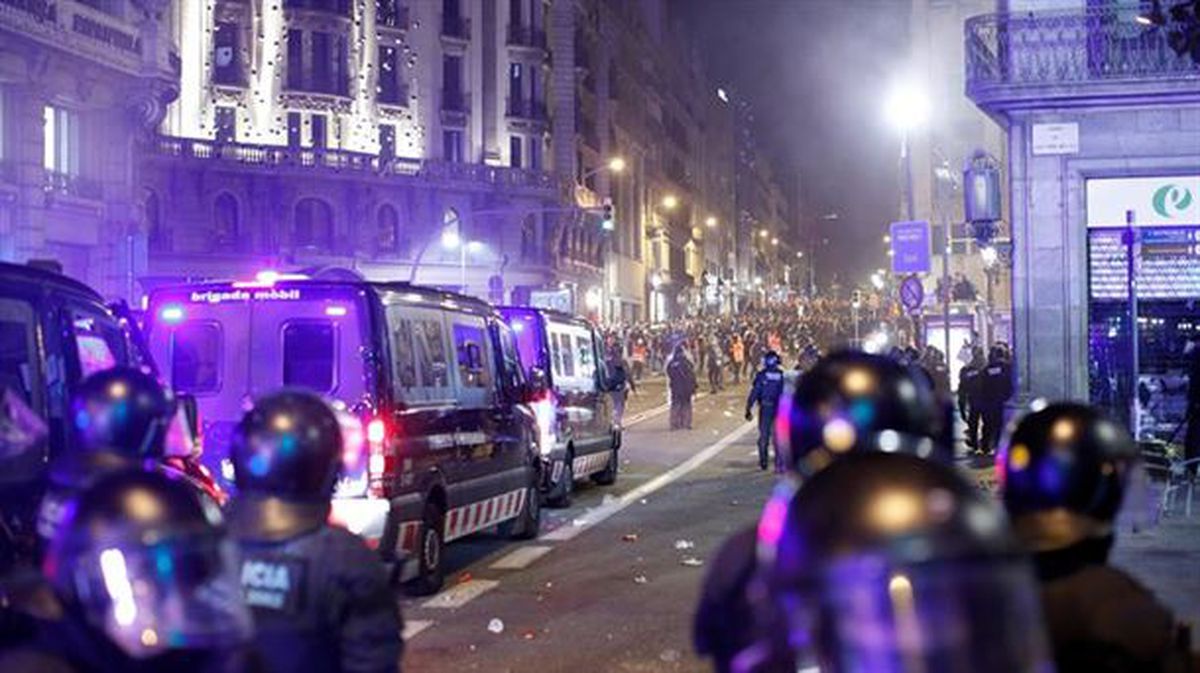 Incidentes en las calles de Barcelona
