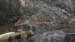 Derrumbe en el vertedero de Zaldibar, el 6 de febrero de 2020. Foto: EFE