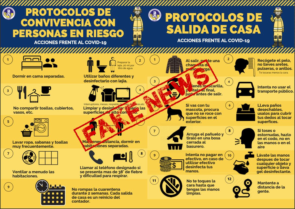 Documento con recomendaciones sobre el coronavirus realizado por los GEOS de Bolivia