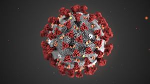 Imagen simulada del coronavirus