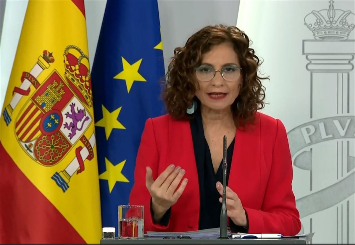 Maria Jesus Montero Espainiako Ogasun ministroa. Argazkia: EFE