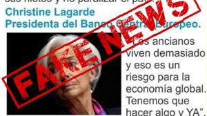Christine Lagarde es uno de los mandatarios a los que se les atribuye una frase de la imagen.
