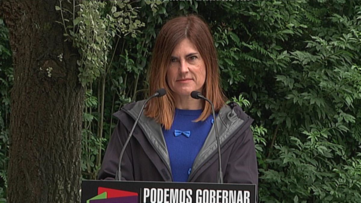 La candidata a lehendakari de Elkarrekin Podemos-IU Miren Gorrotxategi 