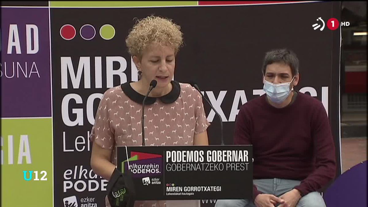 Elkarrekin Podemos-IU. ETBren bideo batetik ateratako irudia.