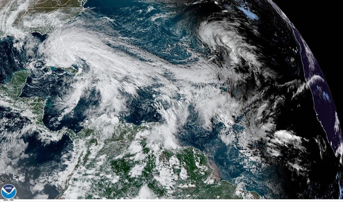 Fotografía satelital de la tormenta tropical "Eta"