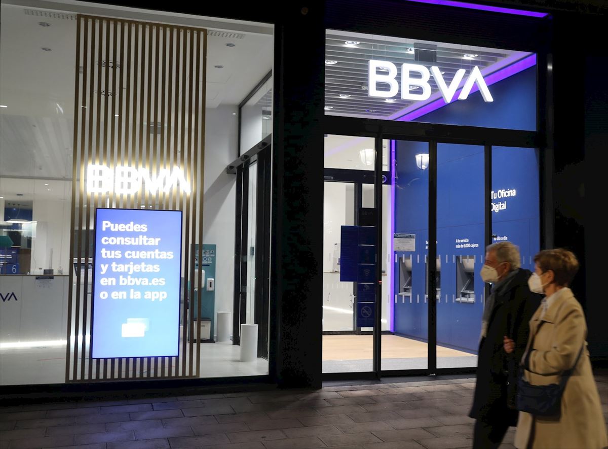 Oficina bancaria de BBVA en Bilbao. Foto: EFE
