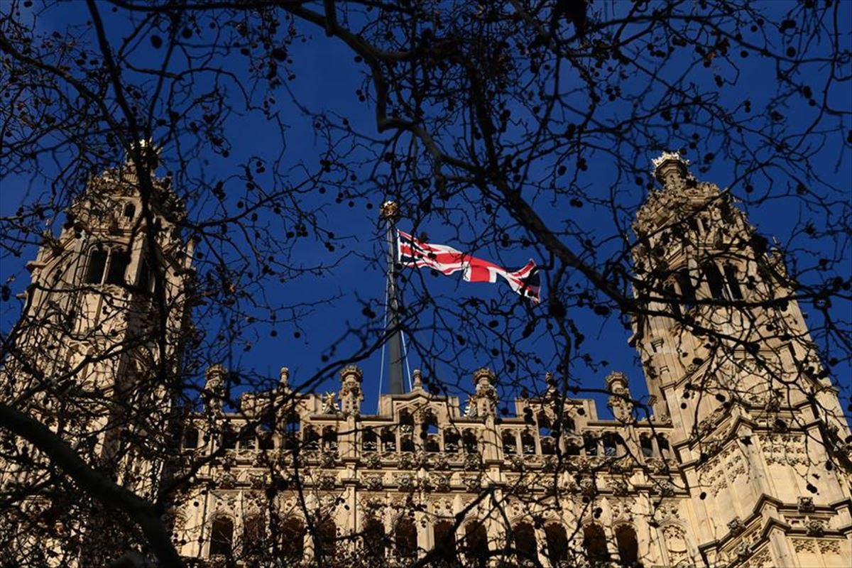 Imagen exterior del Parlamento británico, este miércoles