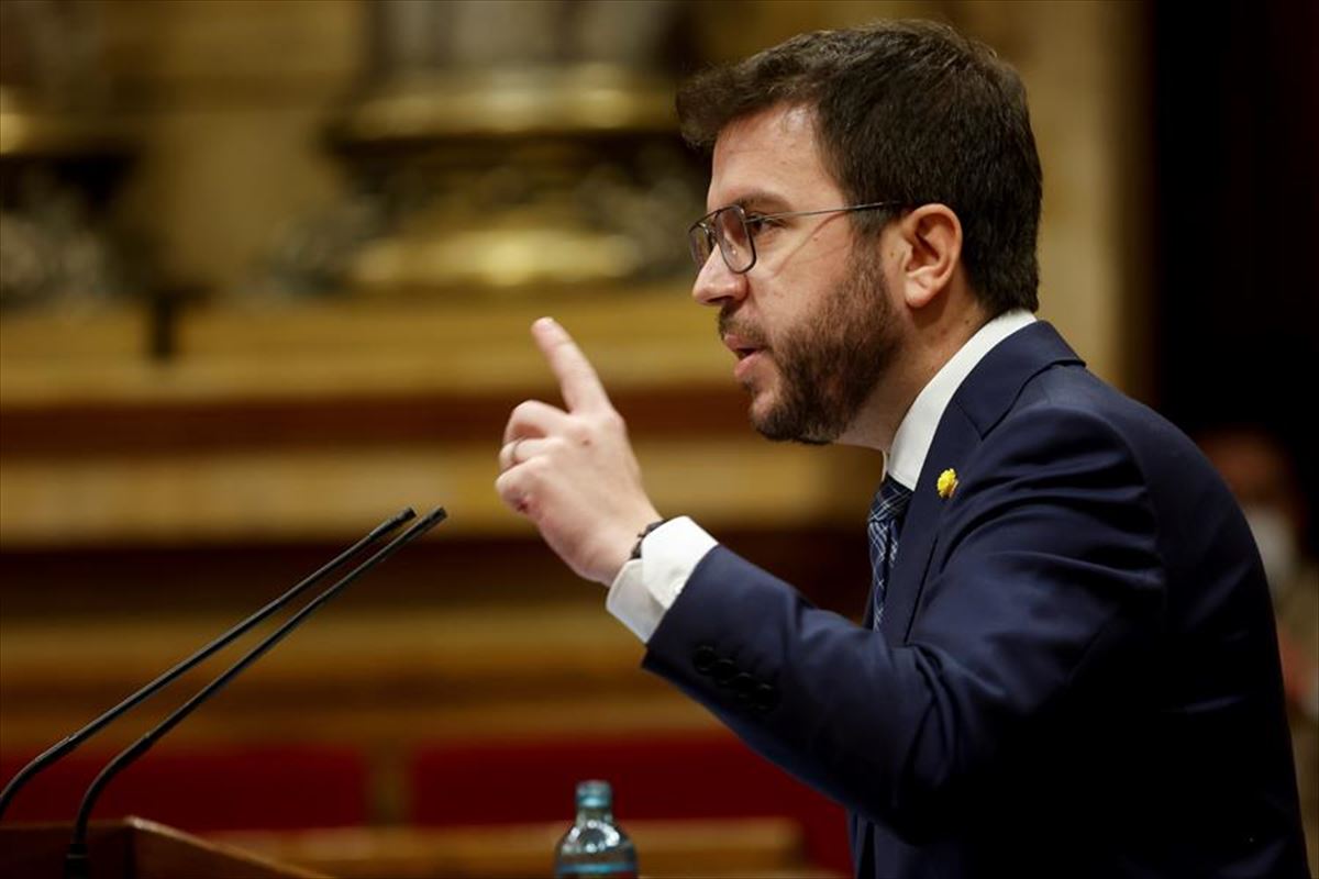 Pere Aragonès (ERC) en el Parlamento de Cataluña