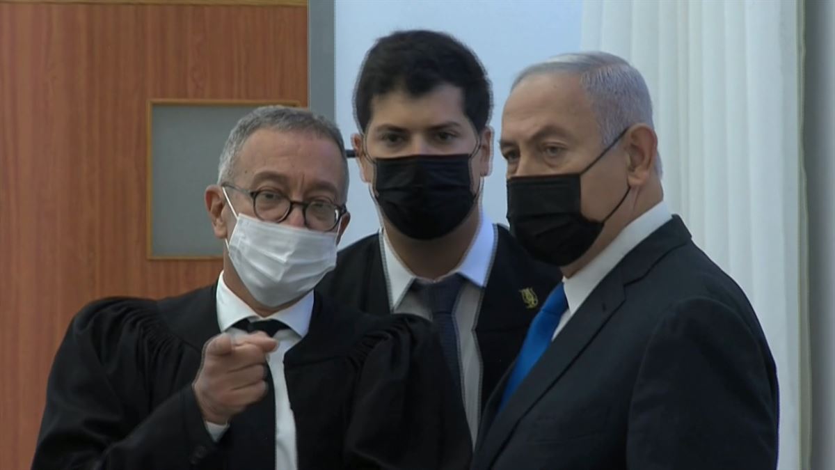Llegada de Benjamin Netanyahu al juzgado