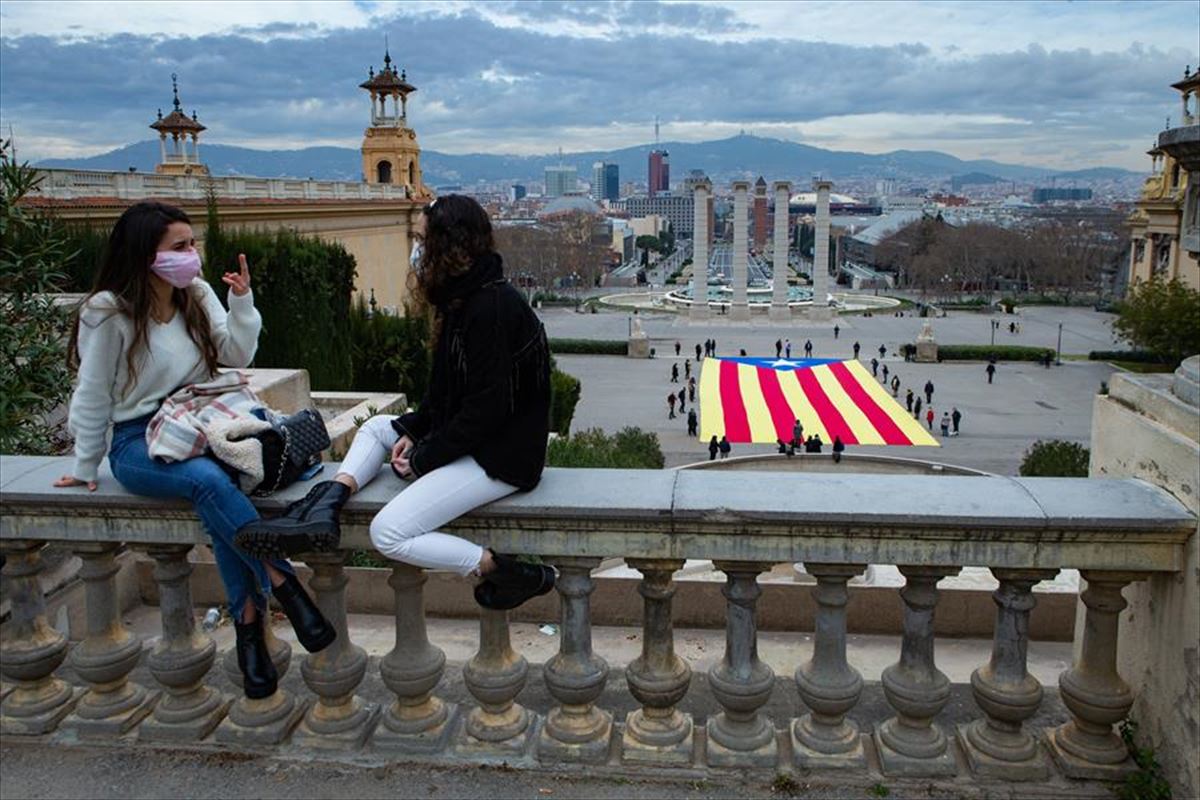 Barcelona el día de las elecciones. Foto: Efe