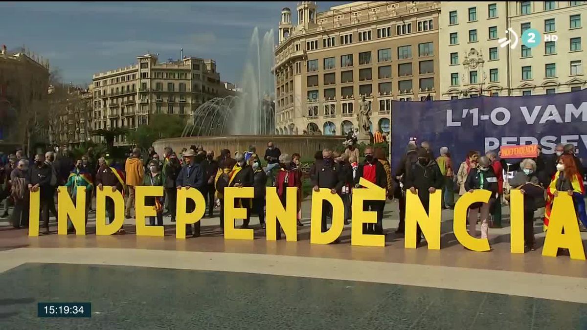 Acto de ANC en Barcelona. Imagen de un vídeo EITB Media