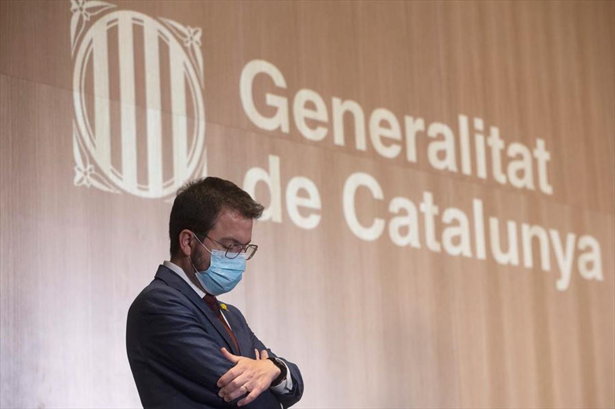 El candidato a president de la Generalitat, Pere Aragonès (ERC)