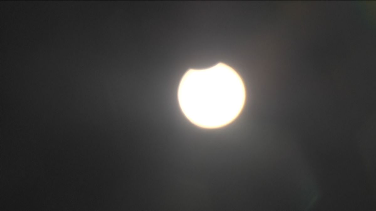 El eclipse visto desde Pamplona