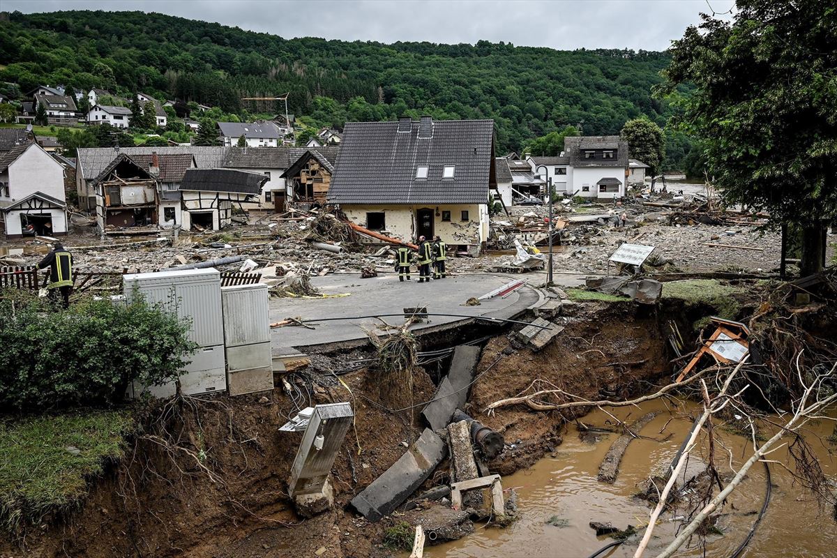 Imágenes de las inundaciones en Alemania. Foto: EFE