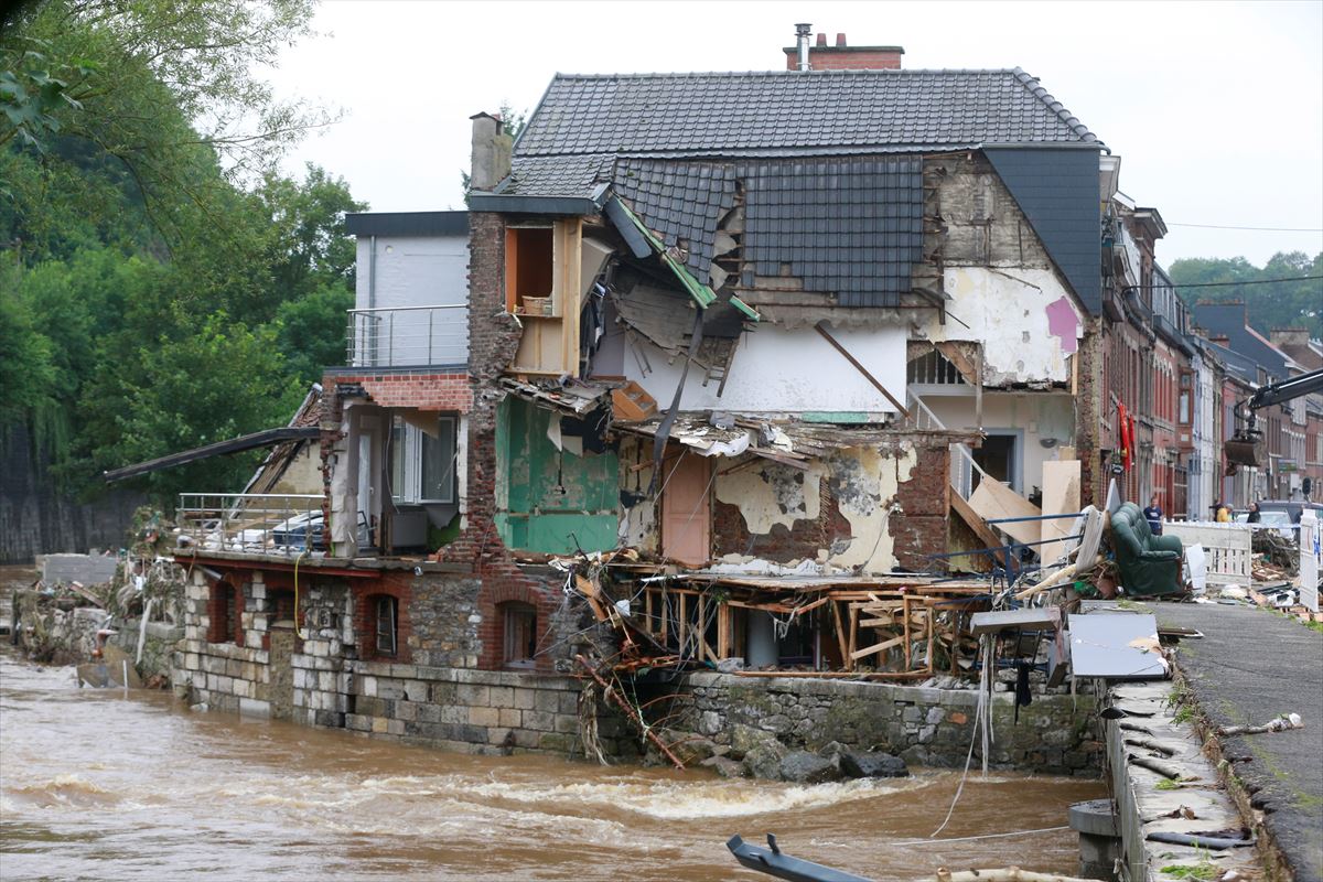 Inundaciones en Bélgica. Foto: EFE.