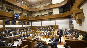Debate sobre la Política General de 2021 en el Parlamento Vasco.