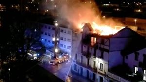 Incendio en Hernani en Nochebuena. Foto: EITB Media