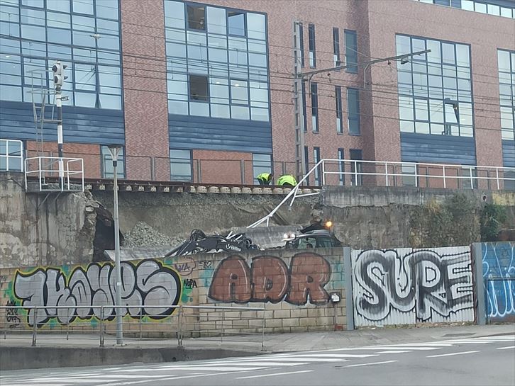 El muro que se ha caído. Foto: Radio Euskadi.