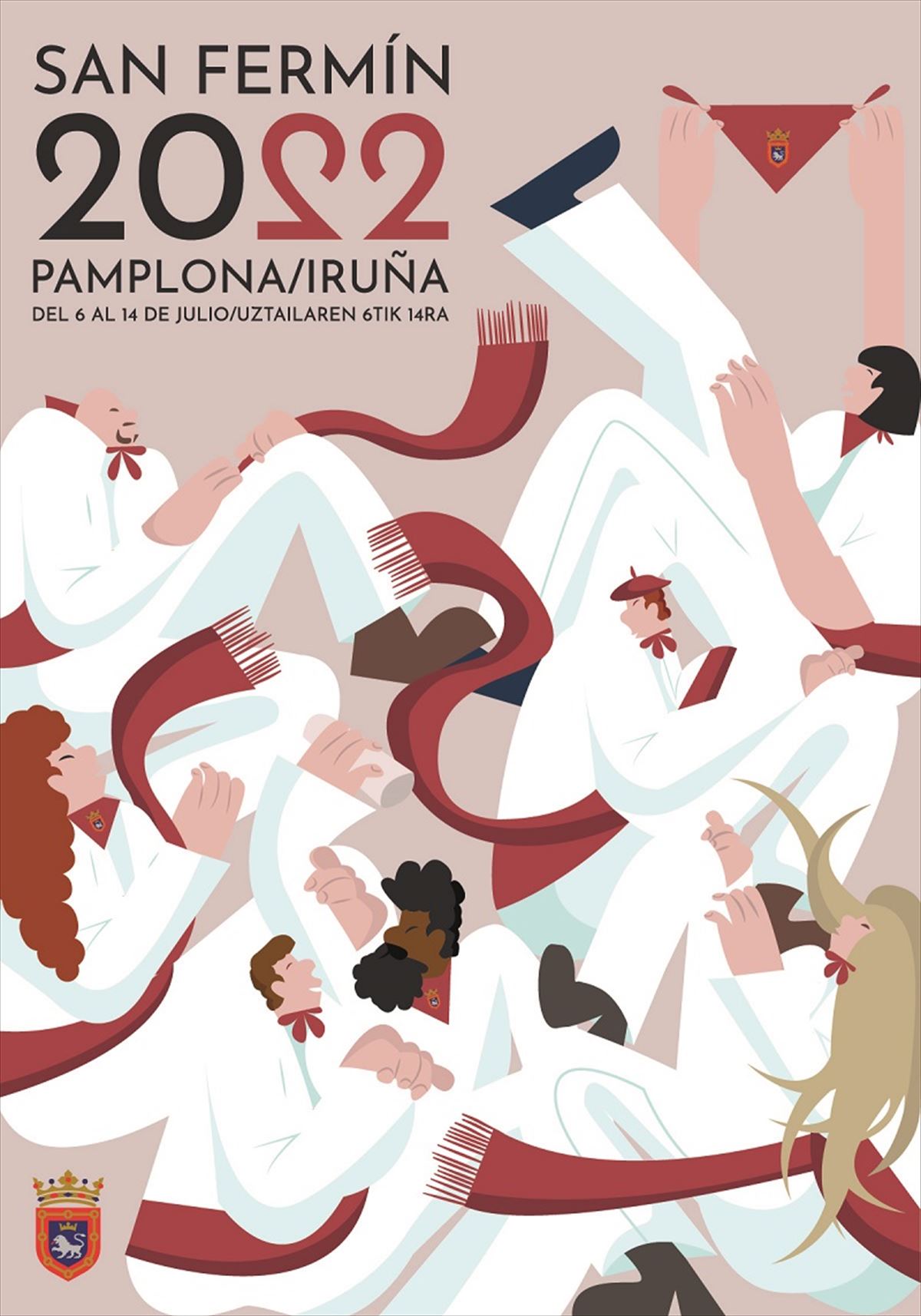 Cartel ganador de las fiestas de San Fermín, de Olaia Merino
