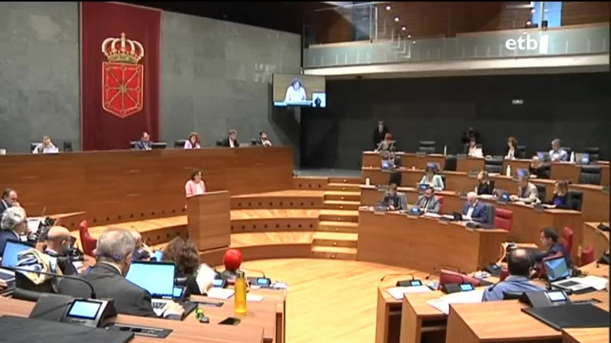 Nafarroako Parlamentua, gaurko bilkuran. 