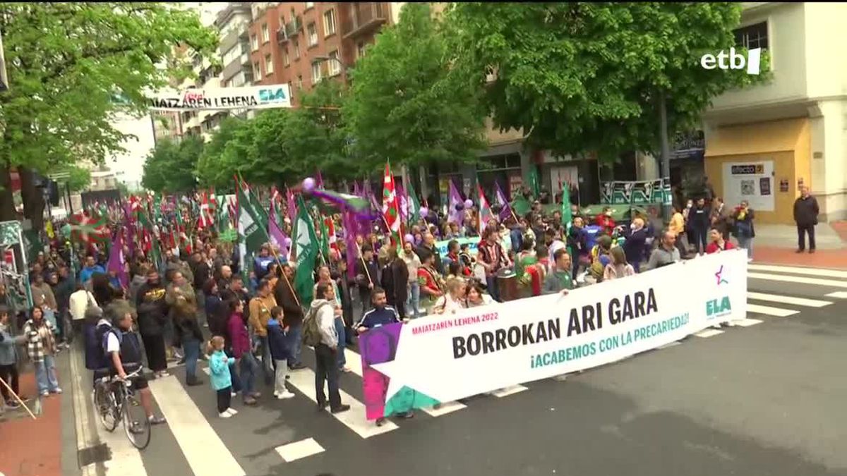 Manifestación de ELA en Bilbao. Foto obtenida de un vídeo de EITB Media