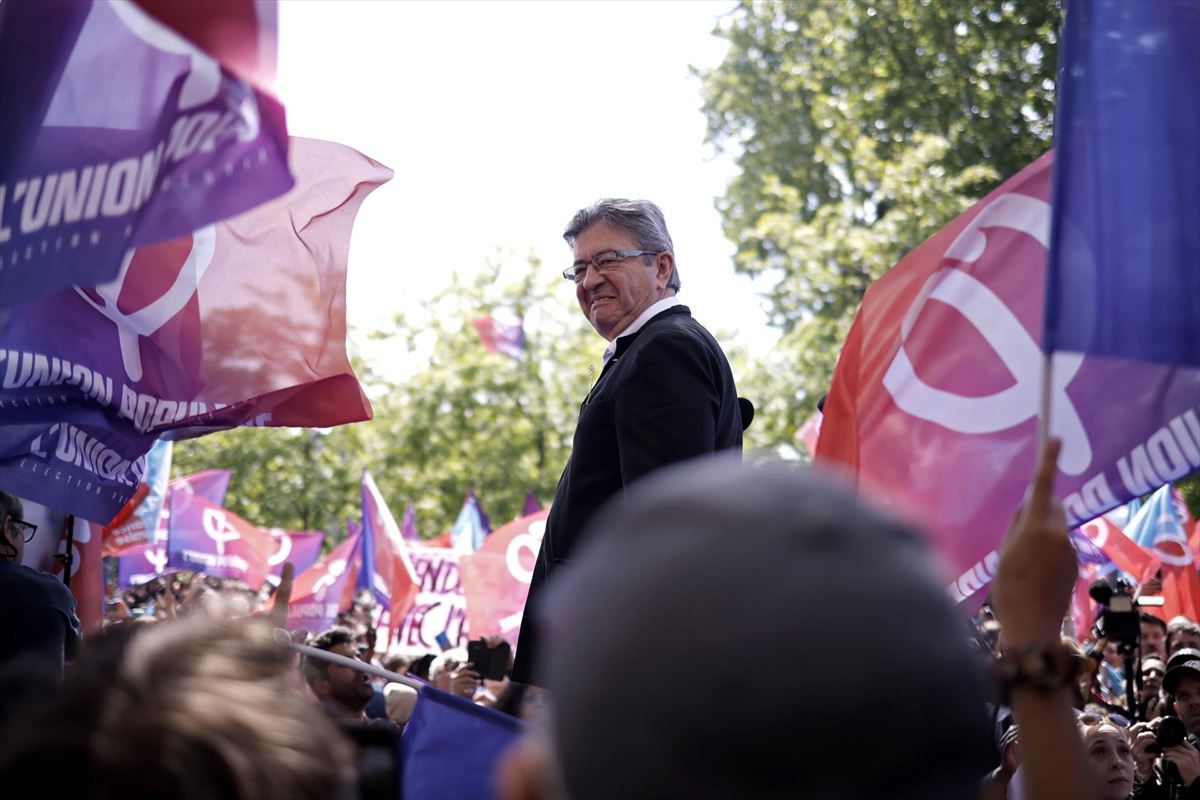 Jean-Luc Mélenchon, en un acto electoral. Foto de archivo: EFE