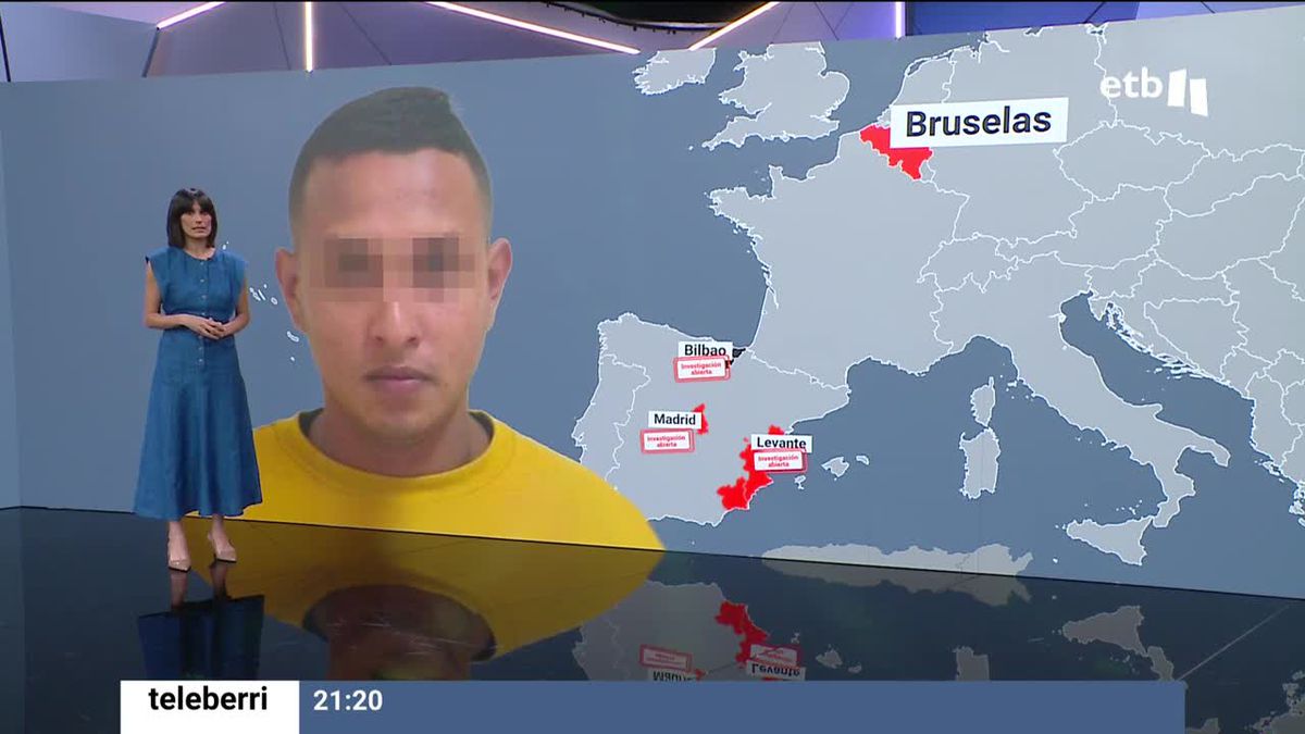 El presunto asesino pasó por Bélgica antes de llegar a Euskadi. Imagen sacada del vídeo.