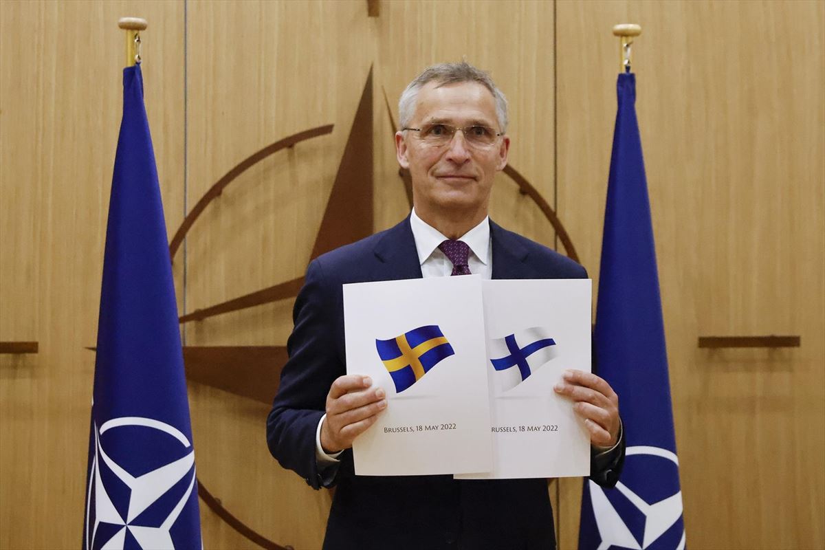 Finlandiak eta Suediak NATOn sartzeko eskaera formala egin dute. Argazkia: EFE.