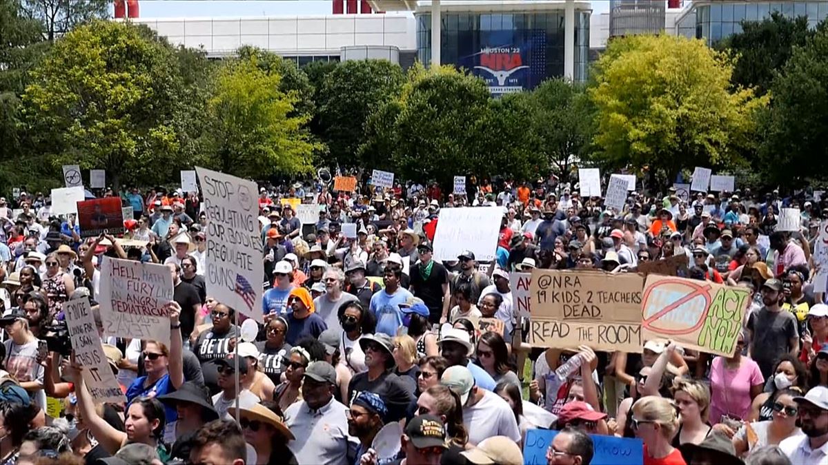 Protesta contra las armas en Houston. Foto: EITB Media