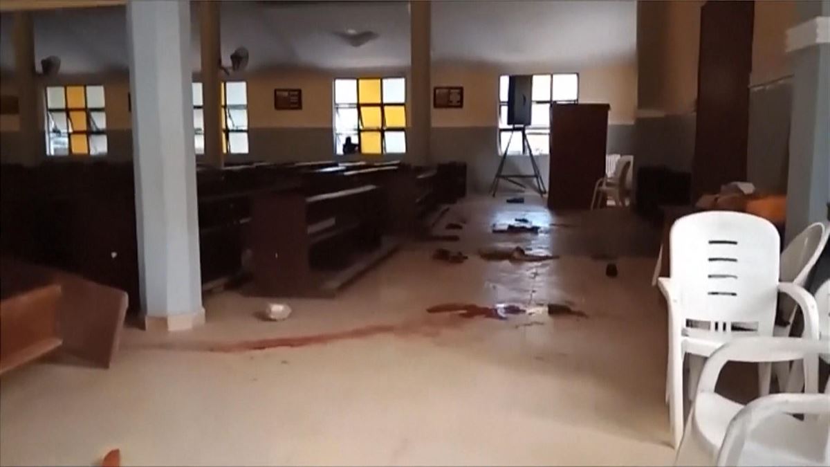 Iglesia de Nigeria. Imagen obtenida de un vídeo de EITB Media